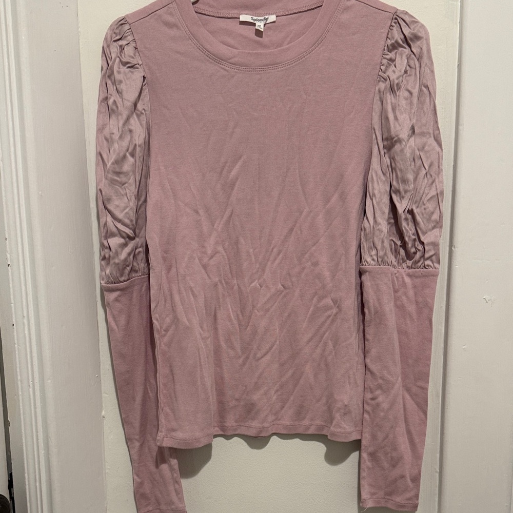Splendid Dusty Pink Long Sleeve Top